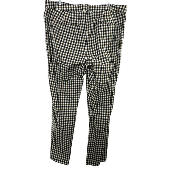 LOFT Brown & Black Check Curvy SKinny Pants Women's 16T 16 Tall - Picture 3 of 5